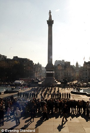 As the possibility of war increases, an anti-war protest in Trafalgar Square leads to violence between left wing demonstrators and police